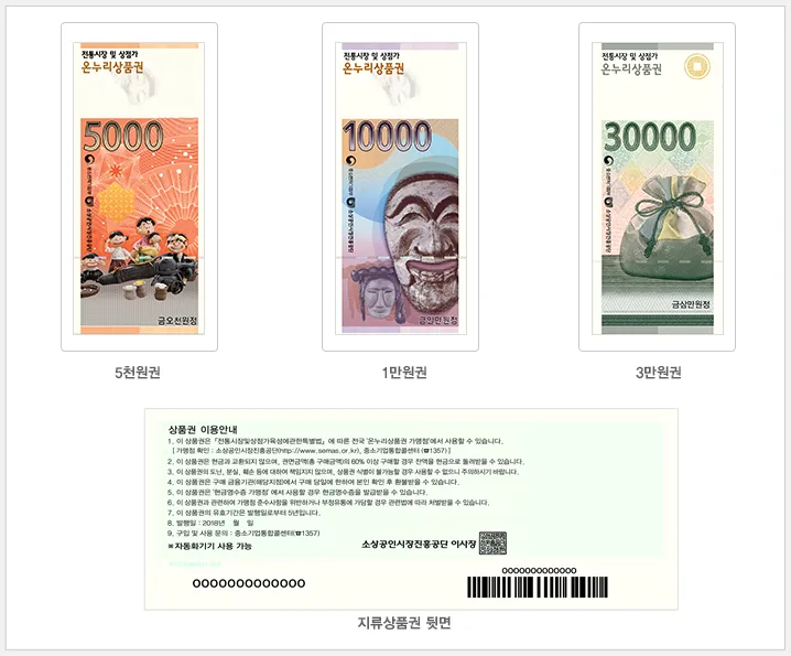 카드형 온누리상품권